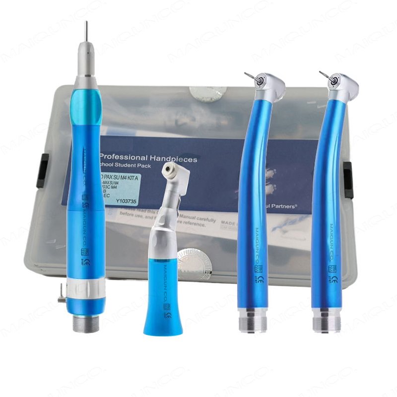 Colorful 203 External Low Speed Handpiece Triple Water Spray Non LED Push Button Air Turbine High Speed Panamax Handpiece Kit