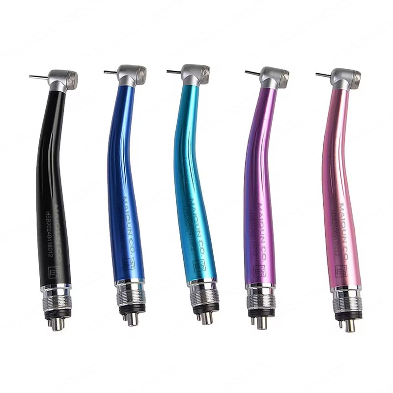 Colorful 203 External Low Speed Handpiece Triple Water Spray Non LED Push Button Air Turbine High Speed Panamax Handpiece Kit