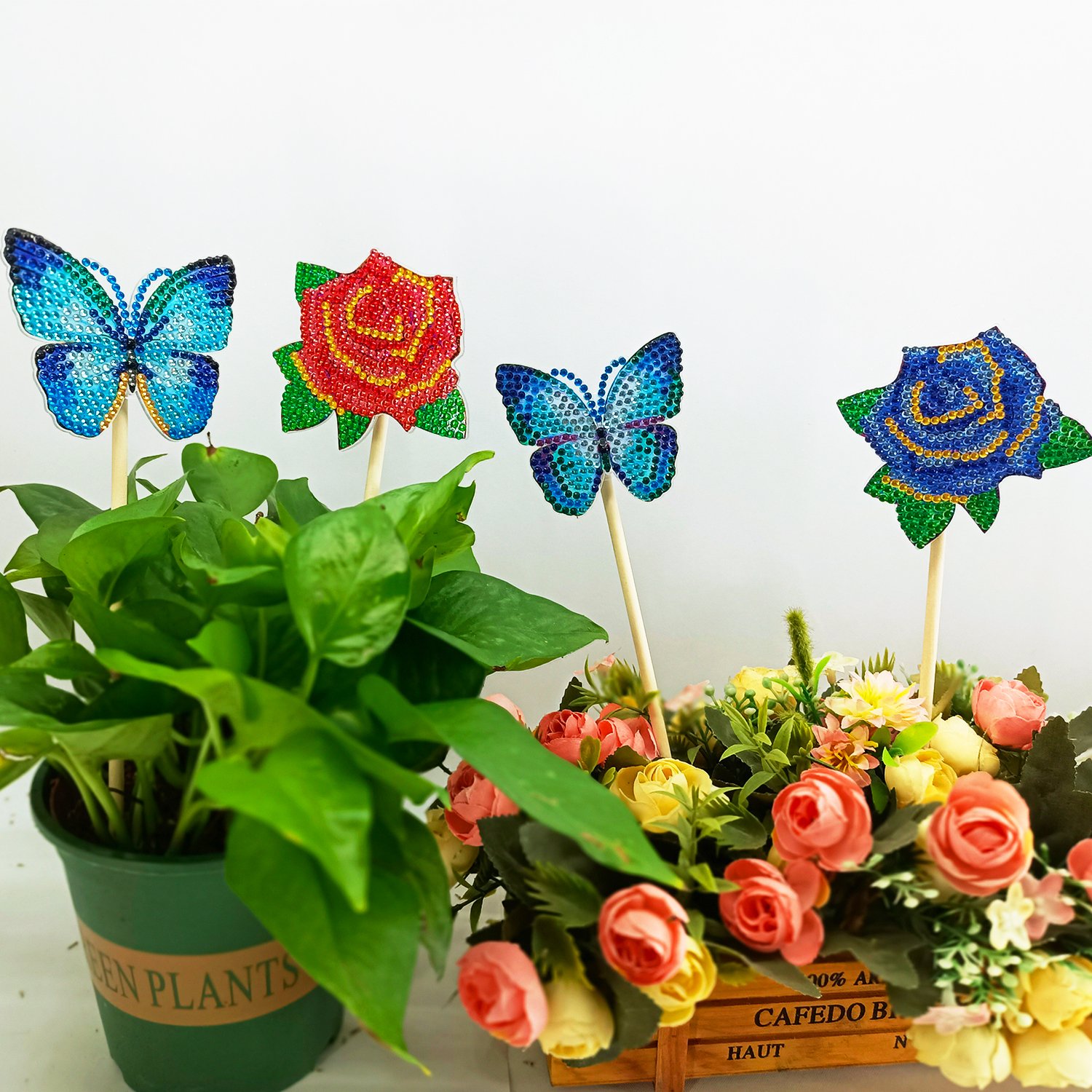 5D Diamond Art Painting ornament flower ornament Diamond flower Set Handicraft Diamond home garden Embroidery gift