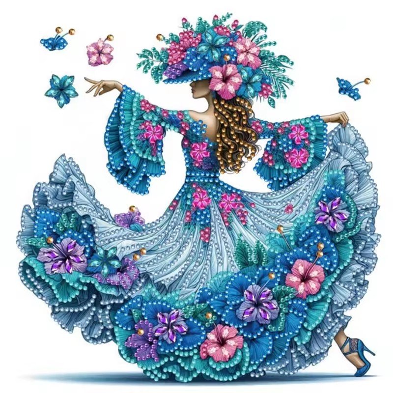 High quality Morden lady partial drills crystal art diamond painting kit diamond for adults