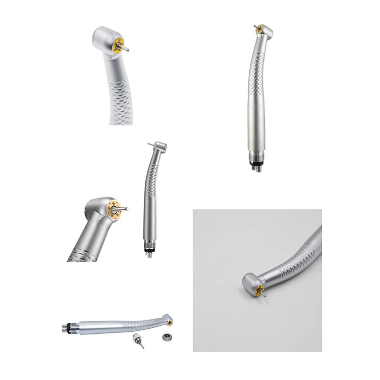 High quality Dental handpiece 5 LED hihgspeed and low speed air turbine inner water handpiece set dental student handpiece kit
