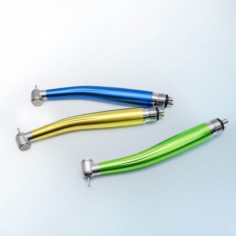 Dental Supply Colorful Rainbow Turbine High Speed Handpiece with LED light 2 Holes 4 Holes factory price