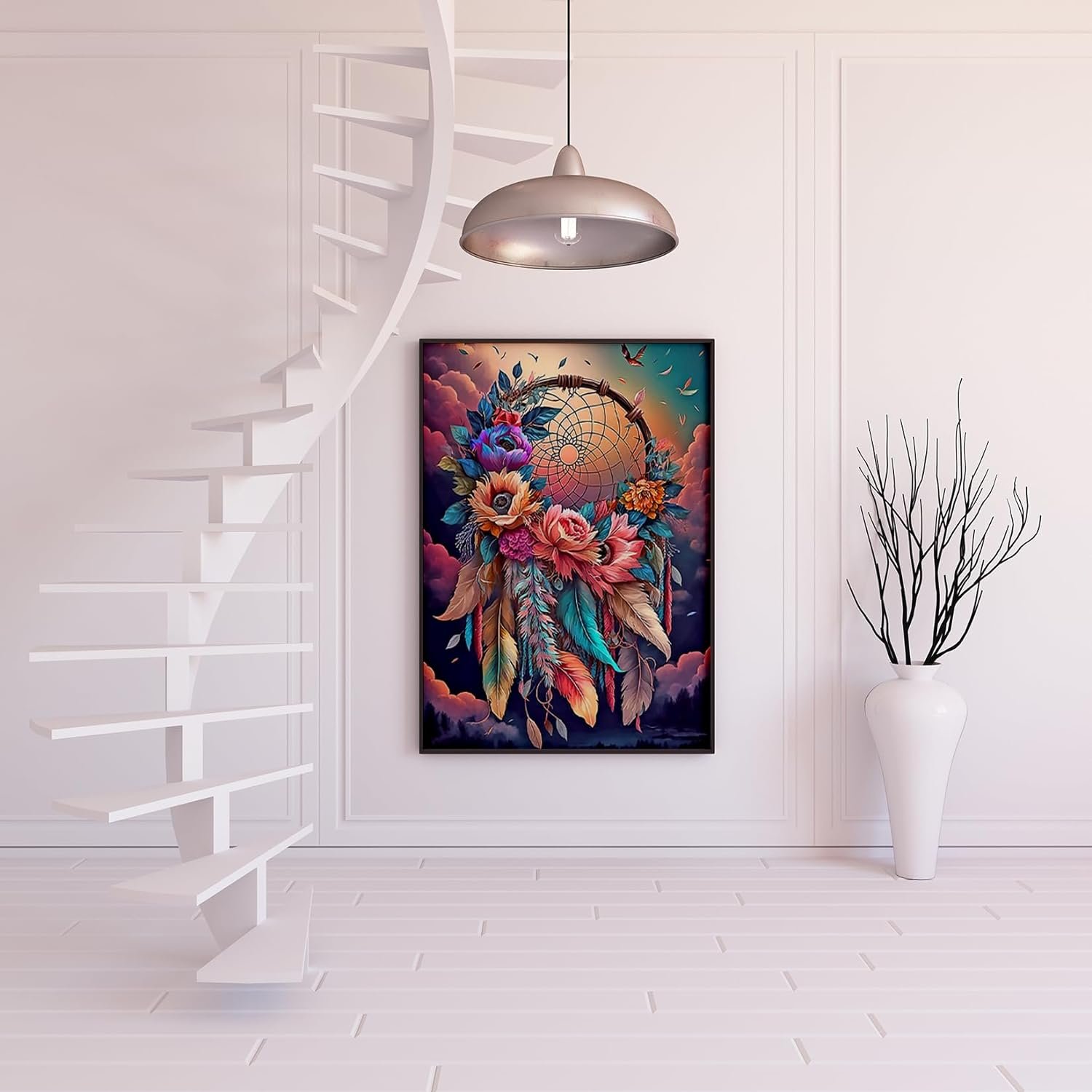 Colorful Feather Diamond Painting Dream catcher Pattern Diamond Painter Ju Quan Diamond Painting 30*40cm