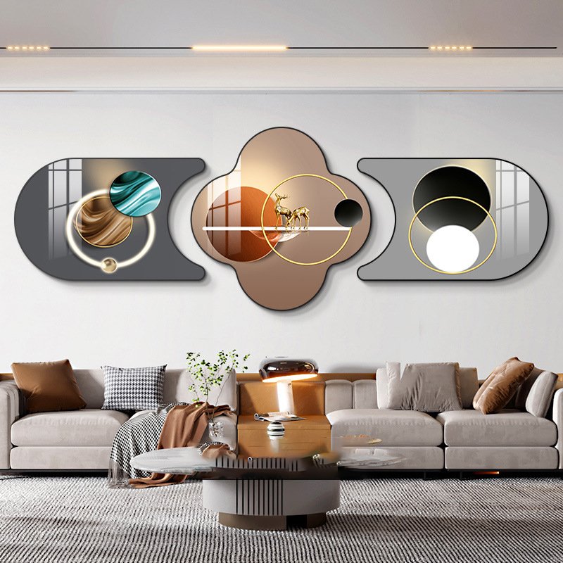 Modern living room decoration new fashion women luxury nordic decoration crystal porcelain diamond abstract painting