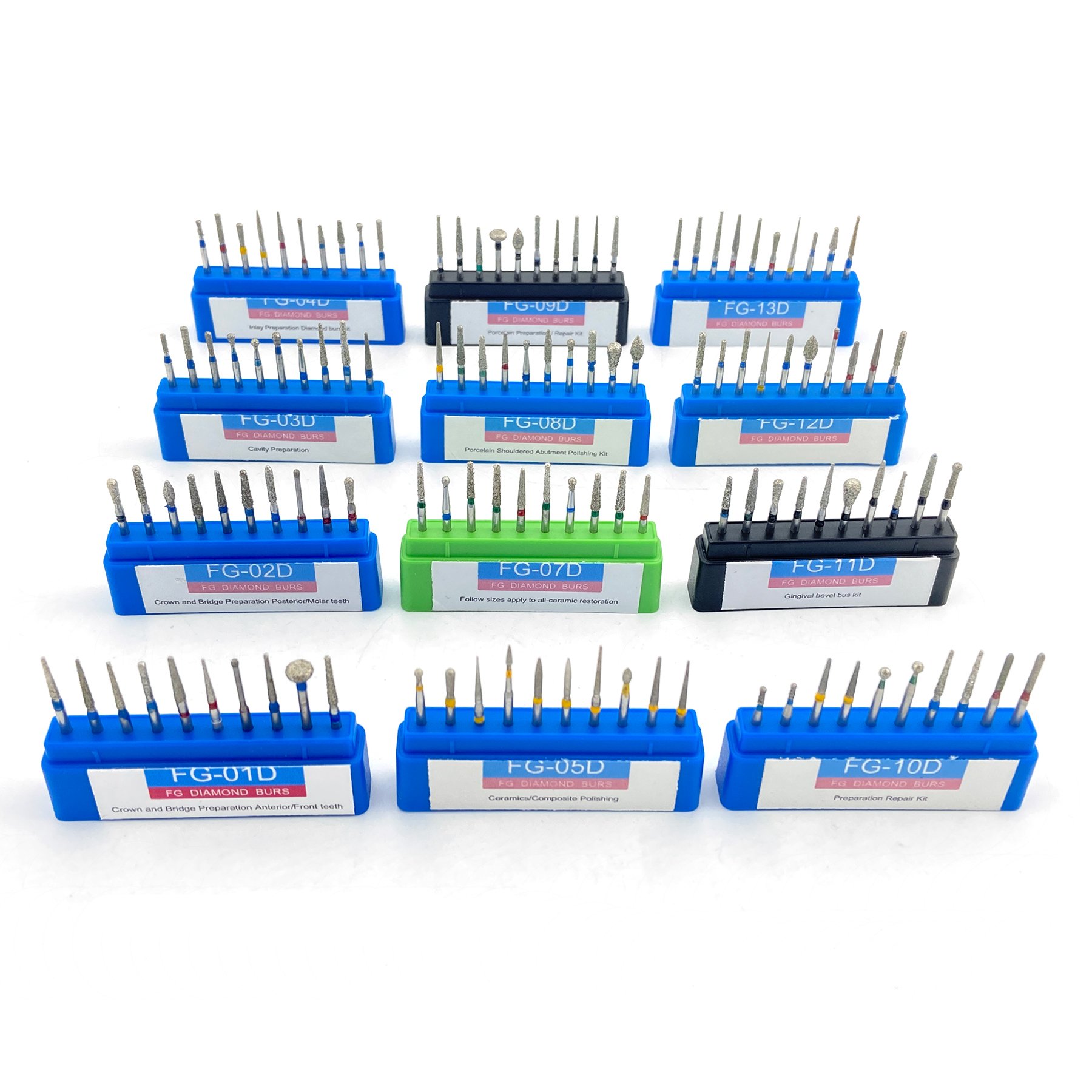 WELL CK Wholesale FG Dental Burs Dental Diamond Burs for High Speed Handpiece Dentist Treatment Dental Hand Piece Burs Electric