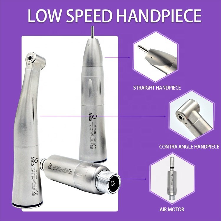 Dental Handpiece 1:1 Stainless Steel Contra Angle low Speed Dental Handpiece Kits