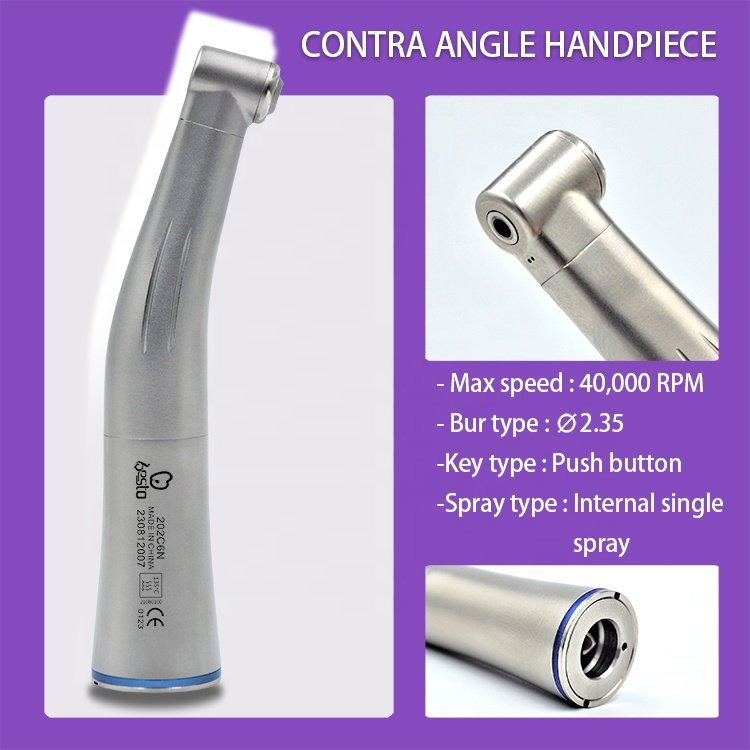 Dental Handpiece 1:1 Stainless Steel Contra Angle low Speed Dental Handpiece Kits