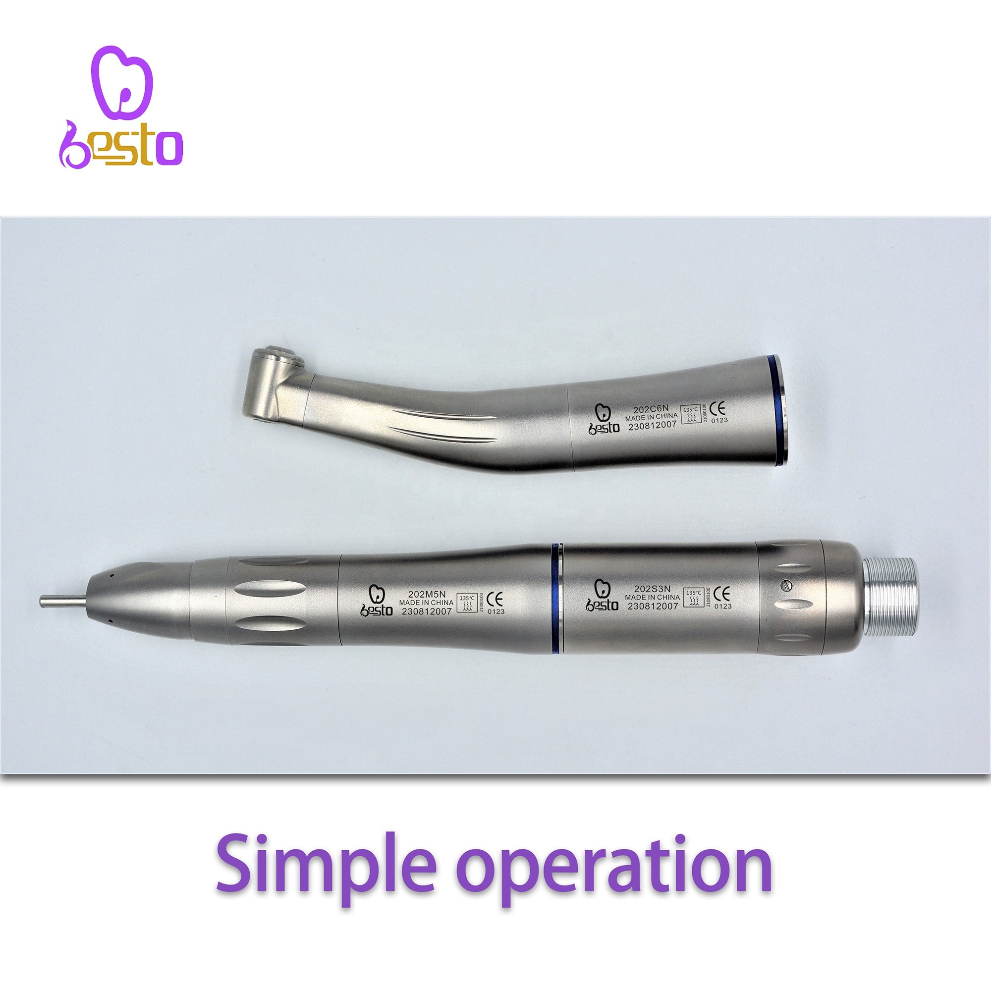 Dental Handpiece 1:1 Stainless Steel Contra Angle low Speed Dental Handpiece Kits