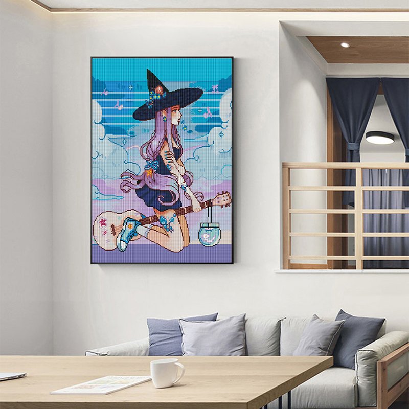 SONGWOO Wholesale Hot Sale DIY Custom Diamond Painting Kit Rhinestone Art Halloween Style Magic Witch Premium Kit