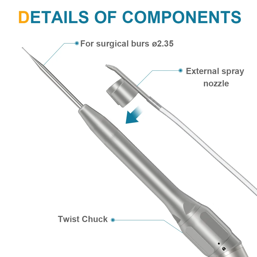 Dental Low Speed 20 Degree Straight Handpiece Surgical Contra Angle Micro Surgery Handpieces FX Series Dental Implant System