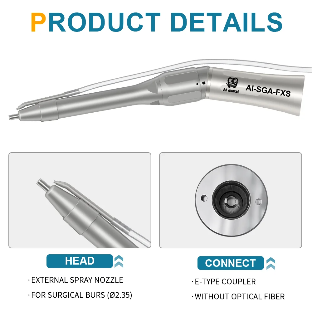 Dental Low Speed 20 Degree Straight Handpiece Surgical Contra Angle Micro Surgery Handpieces FX Series Dental Implant System