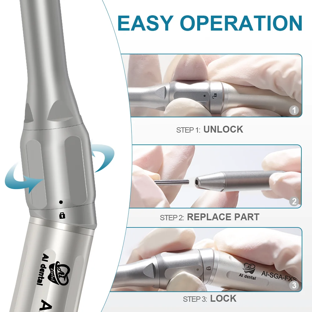Dental Low Speed 20 Degree Straight Handpiece Surgical Contra Angle Micro Surgery Handpieces FX Series Dental Implant System