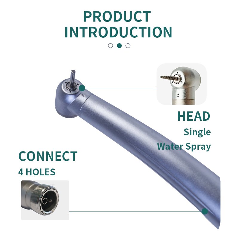 Spot New Products Portable Light Weight Durable Push Botton Stainless Steel High Speed Dental LED Handpiece