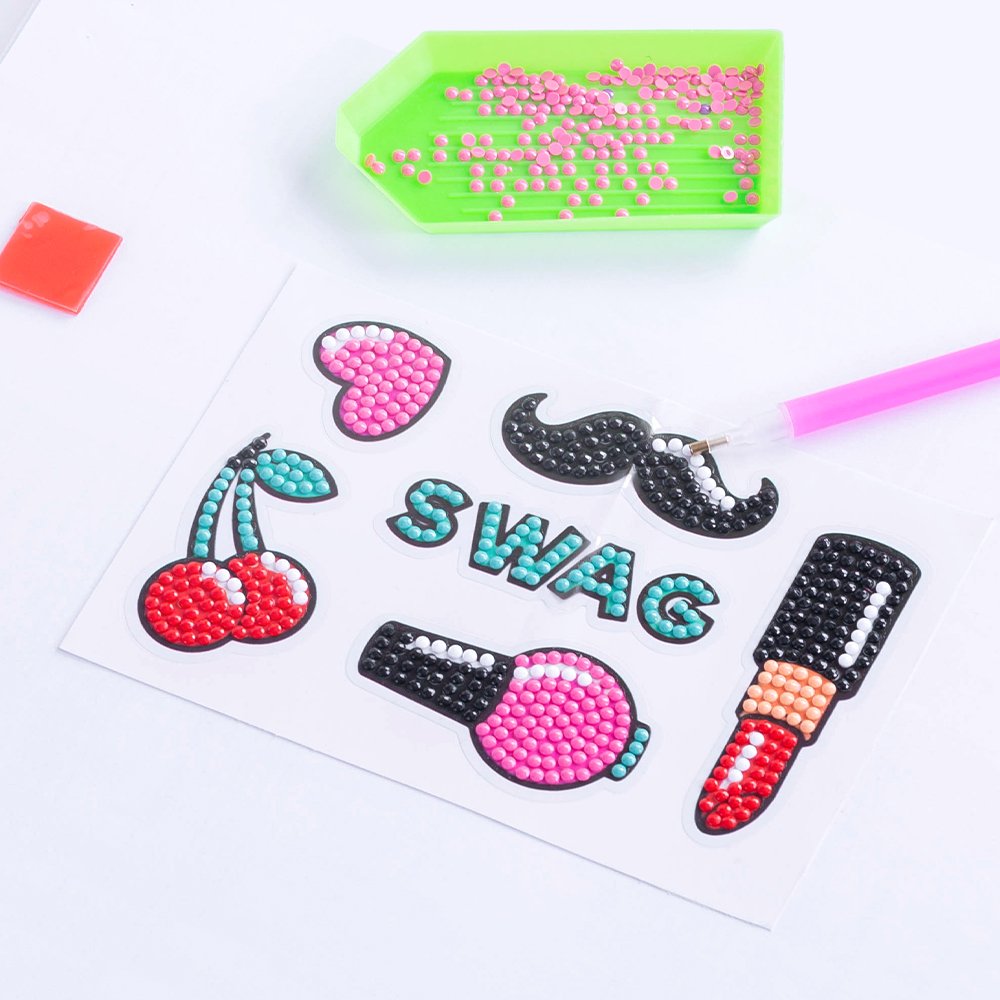 5D Diamond Painting Stickers for Kids and Adults Easy to DIY Creative Diamond Mosaic Sticker Craft by Numbers Kits