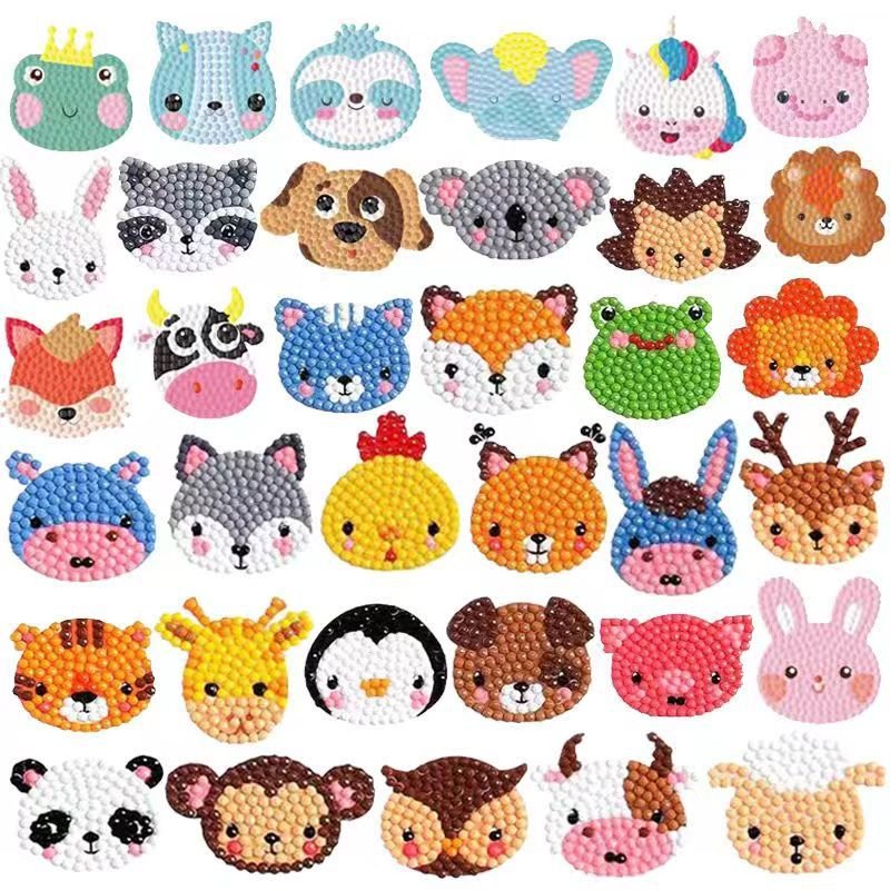 2024 New children's diamond painting set DIY stickers diamond painting figures Gem painting kits