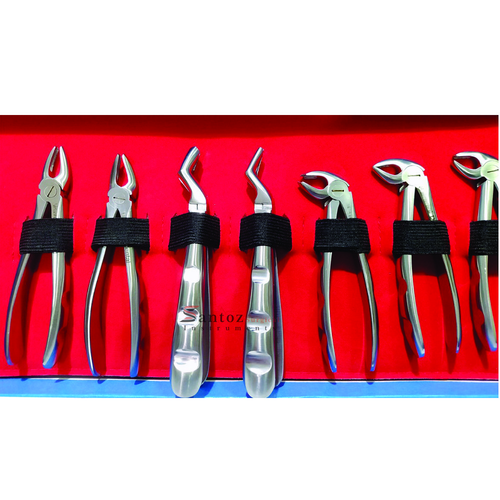 7 PCS Baby Extraction Forceps Kit Stainless Steel Dental Extraction Forceps Kit -Premium Oral Dental Instruments Set