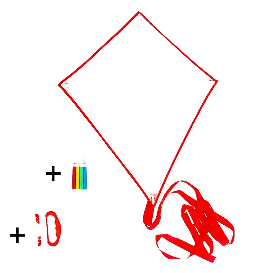 Teaching Diamond Flying toys DIY kites Hand-painted Graffiti Blank diamond kite