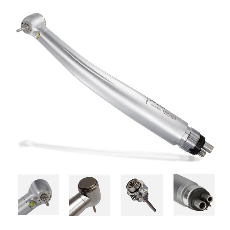 Aluminum Packing Dental LED High and Low Speed Handpiece Kit Air Motor Straight Contra Angle Student Study Set