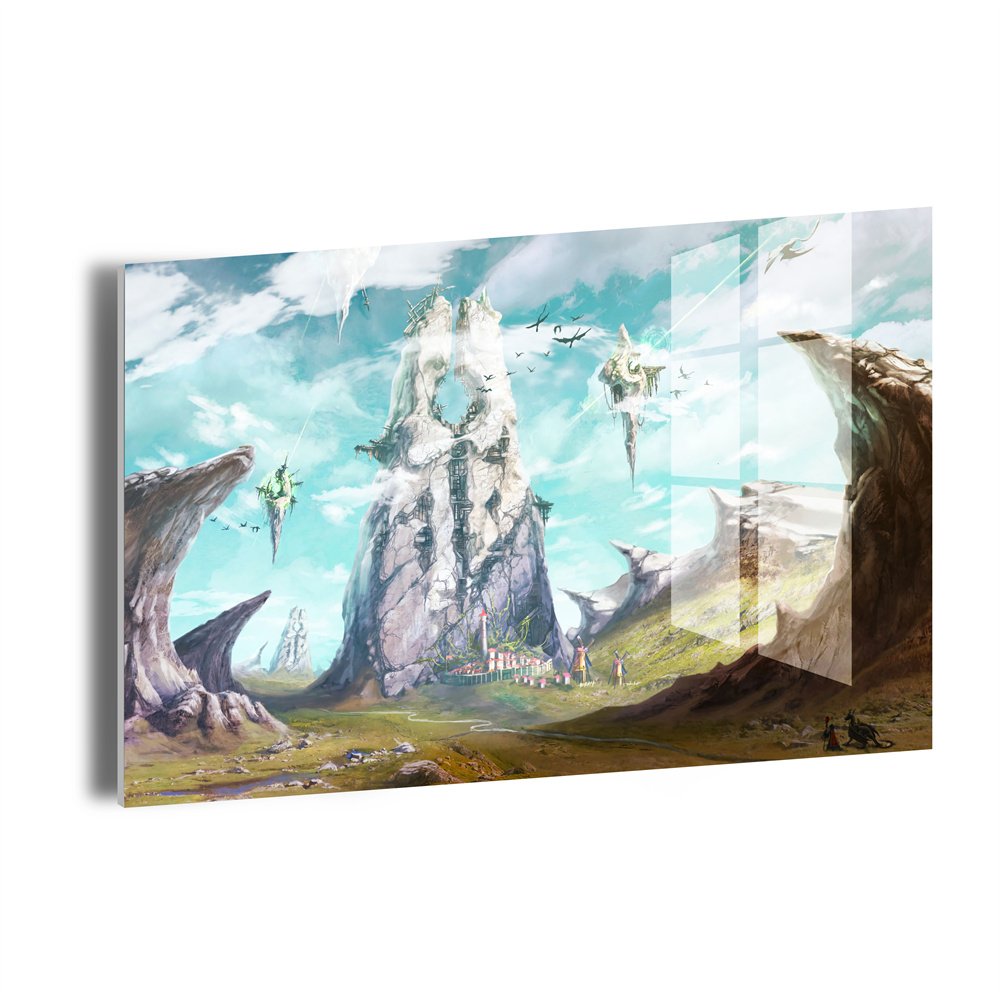 R-dp001 Wholesale Custom Glitter Lint Canvas Wall Art Printing 5d Landscape Diamond Painting Kit