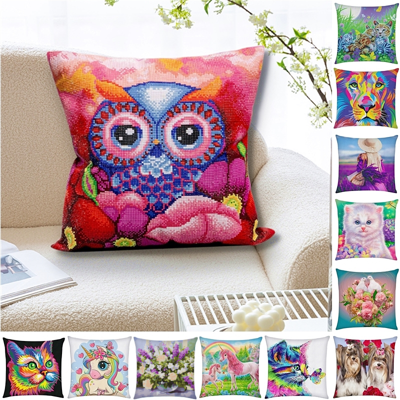 Manufacturer Wholesales 5D Diy Diamond Painting Pillow Bell Pattern By Digital Point Drilling Home Decoration Sofa Pillow