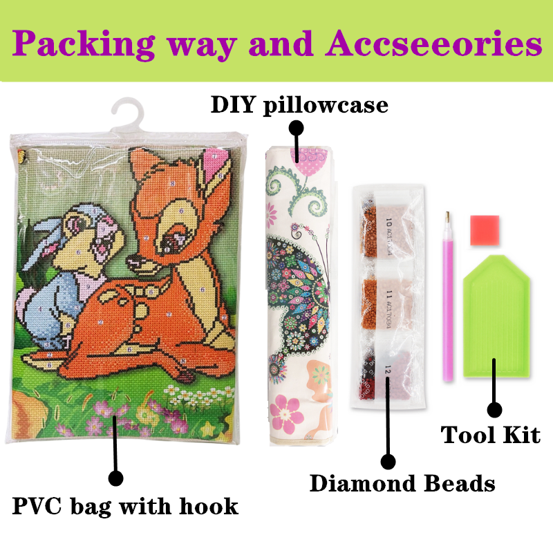Manufacturer Wholesales 5D Diy Diamond Painting Pillow Bell Pattern By Digital Point Drilling Home Decoration Sofa Pillow