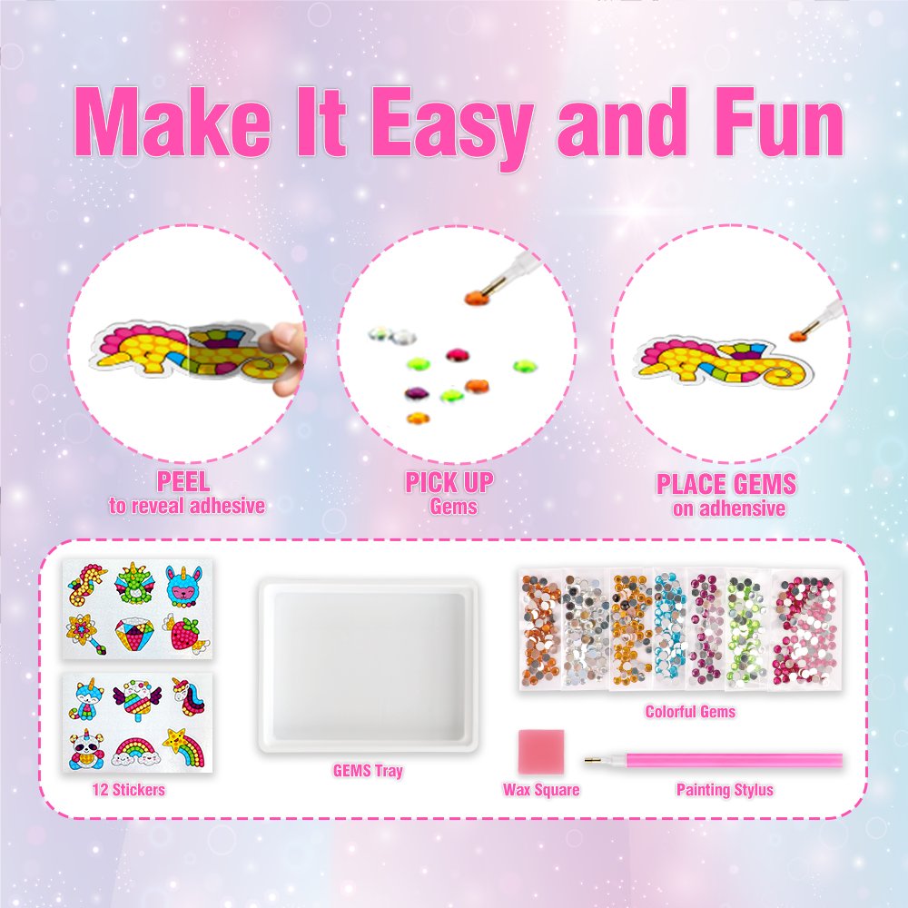 Hot Sale Diamond Painting Stickers Kits Painting Craft Kit For Children Diy Diamond Rhinestone Art