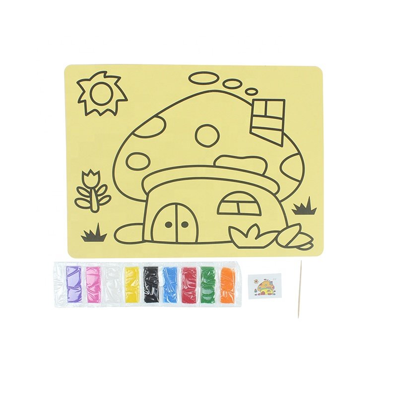Hot Sale New Wholesale Eco-Friendly Safe Child Educational Colorful Lovely Sand Art Cards Diy Diamond Painting DIY Toy For Kids