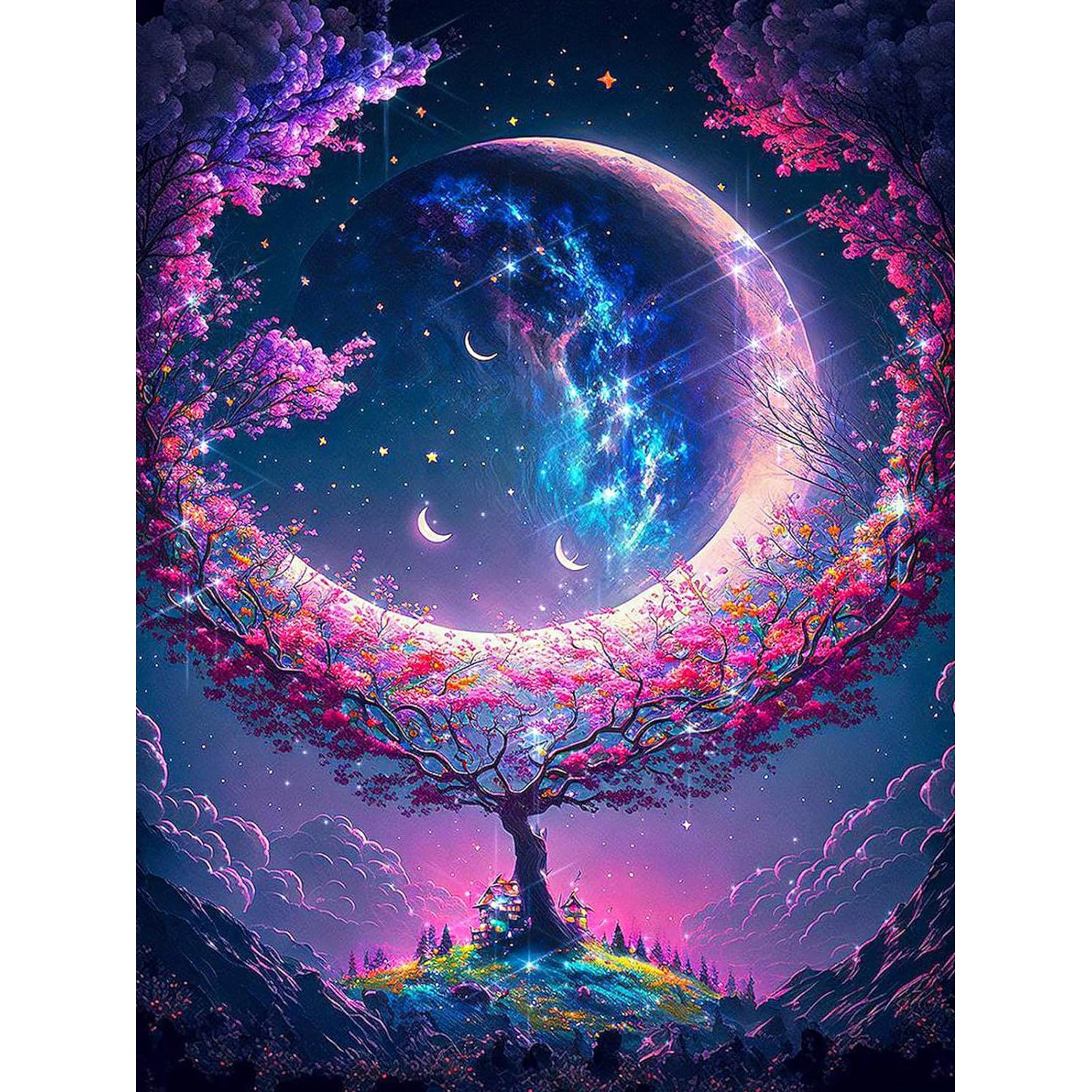 Evening Sky Seascapes 5D Diamond Painting Classic Europe Landscape Rhinestone Wall Art Decoration for Adults Printed Home Use