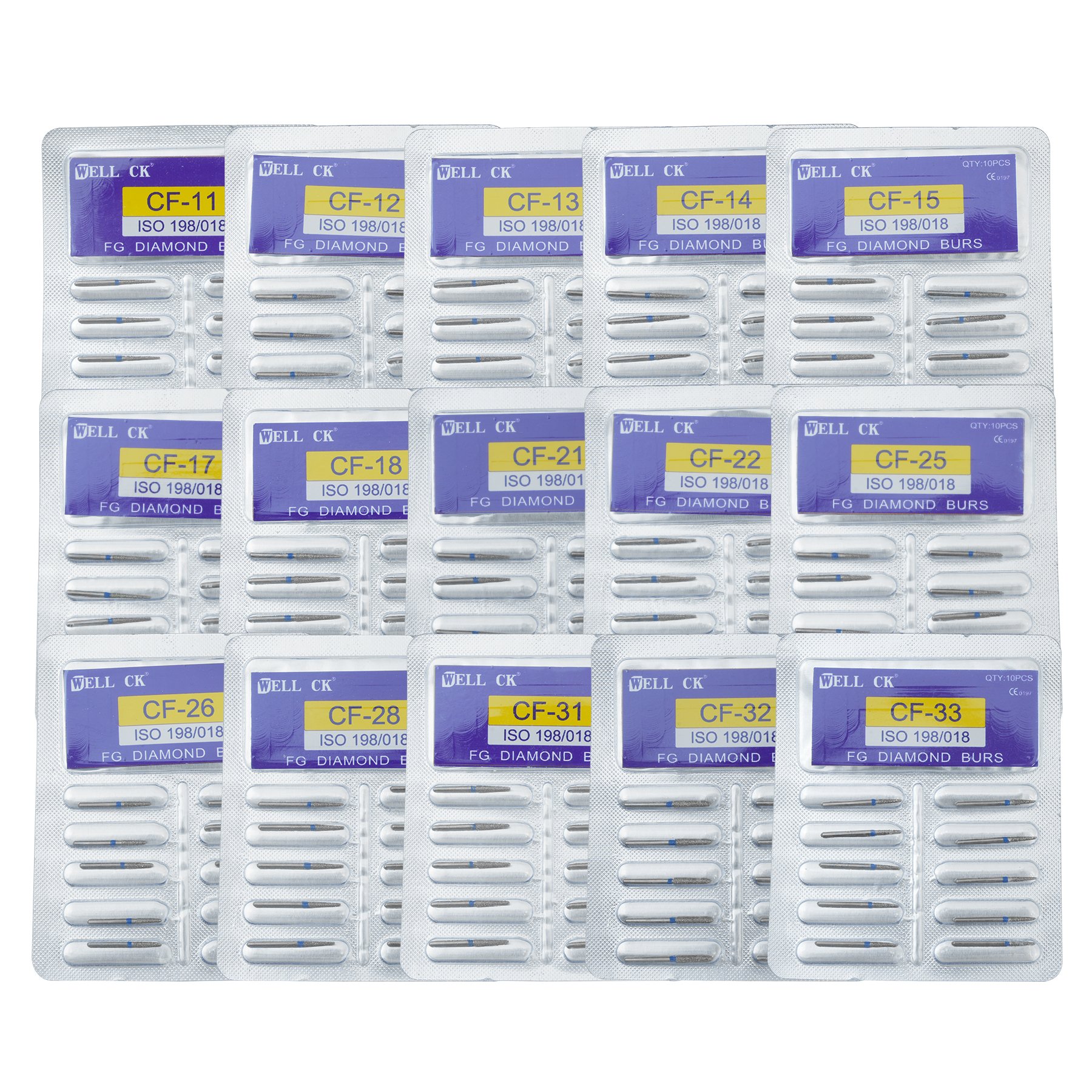 10pcs/Pack CF Type Dentistry Strawberries Drills FG Diamond Burs For High Speed Handpiece Dental Product