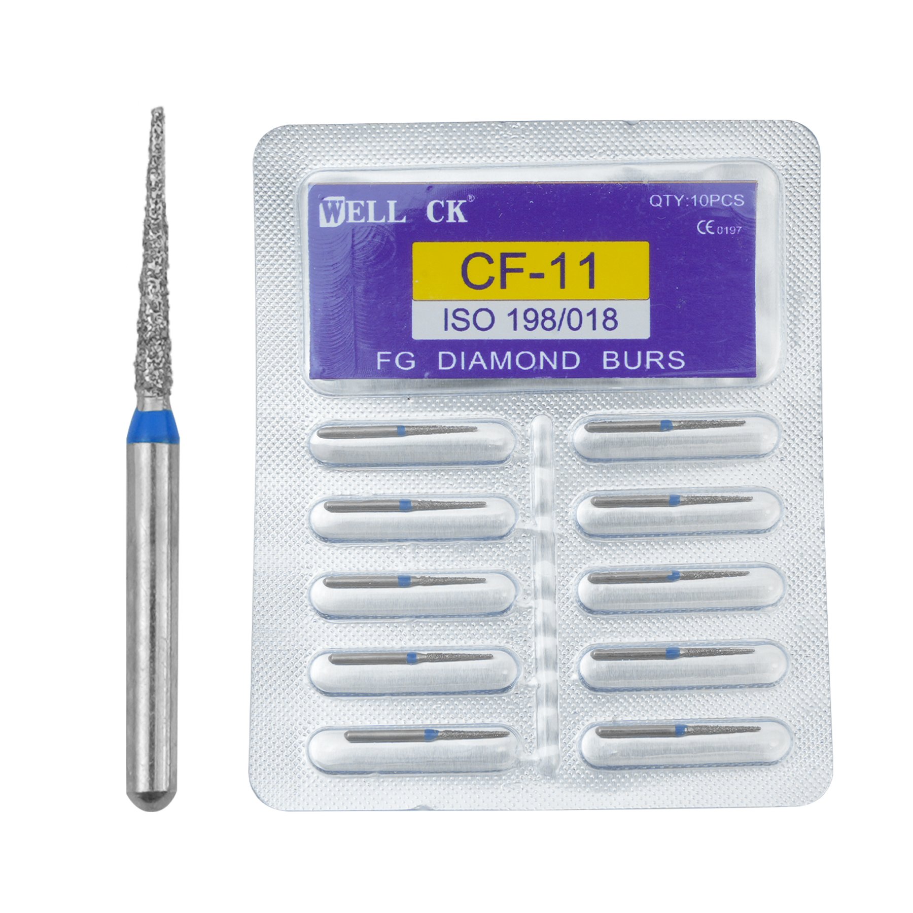 10pcs/Pack CF Type Dentistry Strawberries Drills FG Diamond Burs For High Speed Handpiece Dental Product