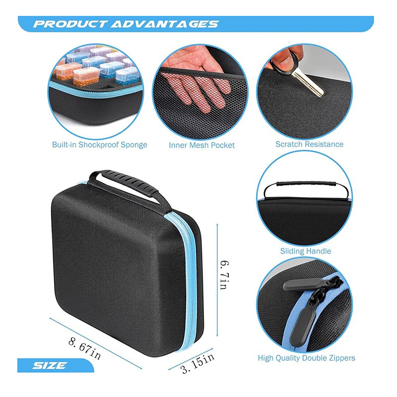 2024 New 5D Diamond Painting Kit Multi-Function Seal Dot Drill Pen Convenient Storage Bag Modern Home DIY Wall Art Plastic Tray