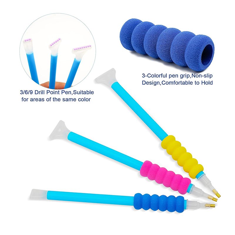 2024 New 5D Diamond Painting Kit Multi-Function Seal Dot Drill Pen Convenient Storage Bag Modern Home DIY Wall Art Plastic Tray
