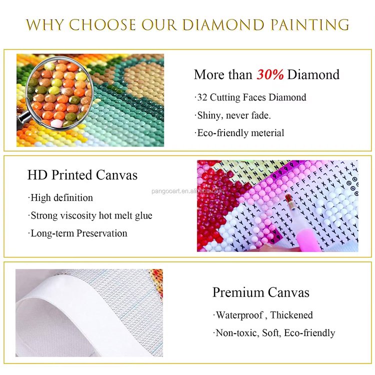High definition animal modern abstract diamonds painting diamond art paintings for kids