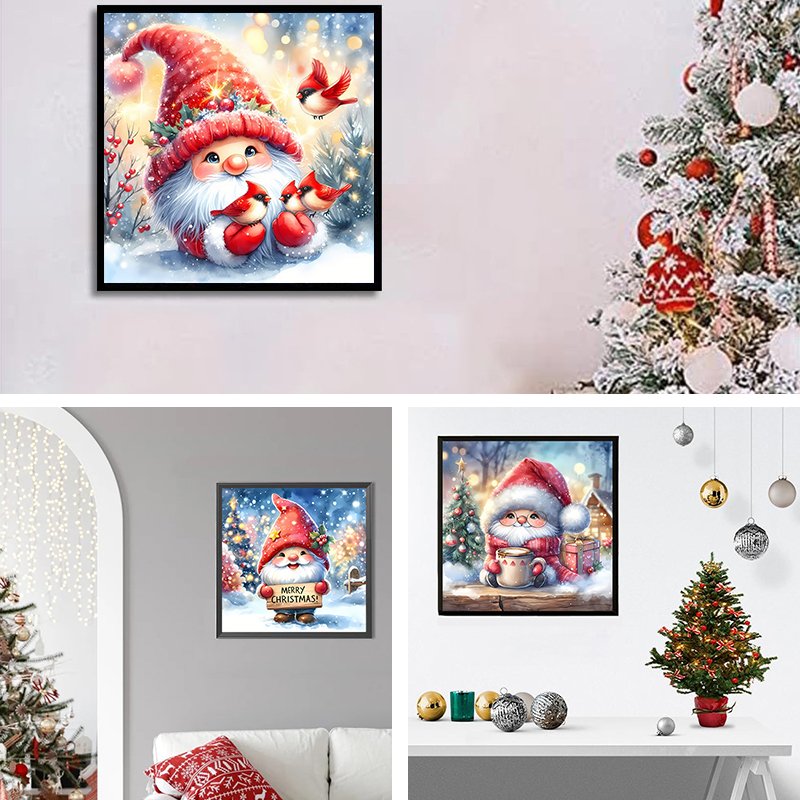 5d Christmas Diamond Painting Resin Drill Set Square Diamond Art Painting Xmas Gnomes Picture Diamond Painting Wholesale