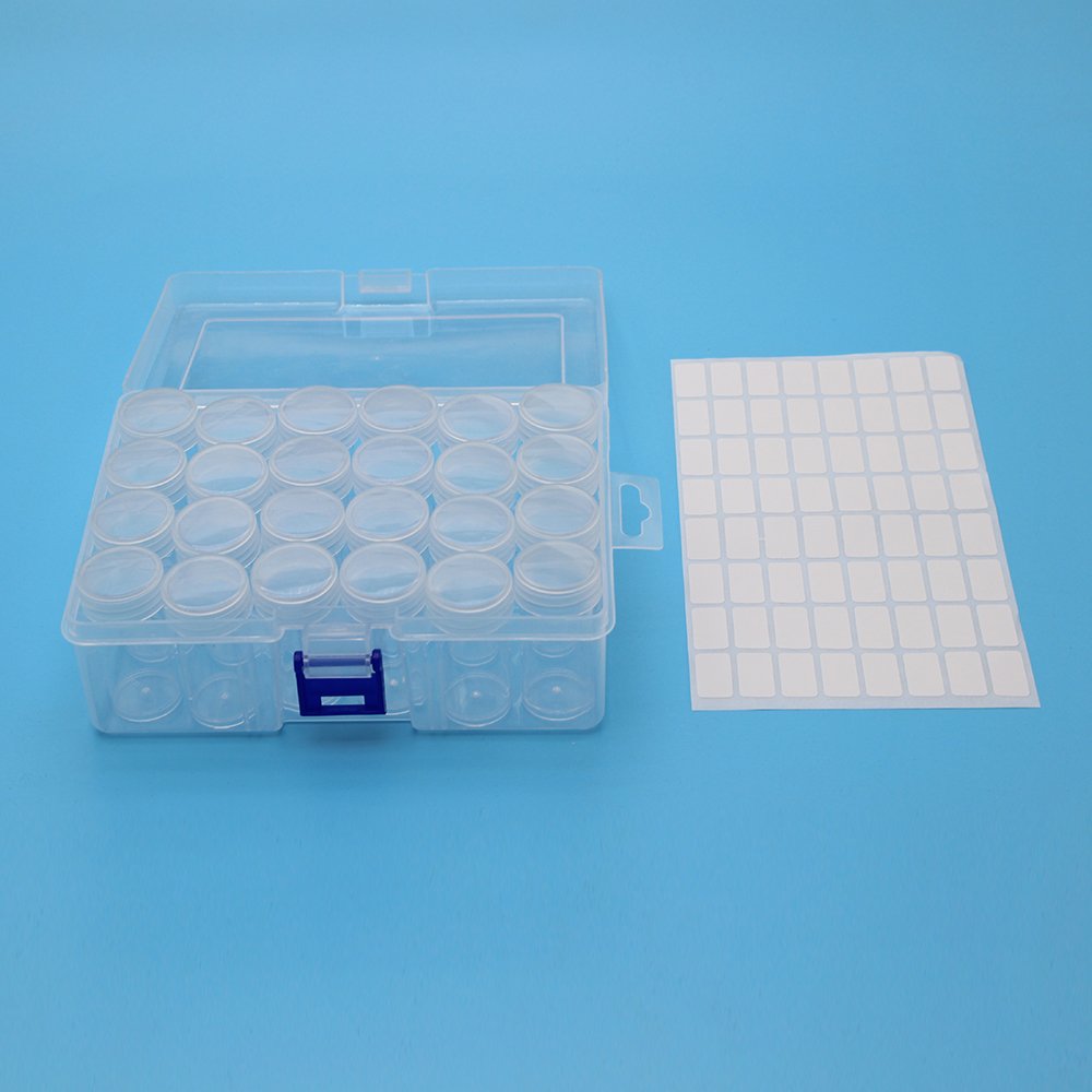 Diamond Painting Storage Box With 24 Plastic Bottles For Diamond Embroidery Accessories Jewelry Diamonds Storage Container