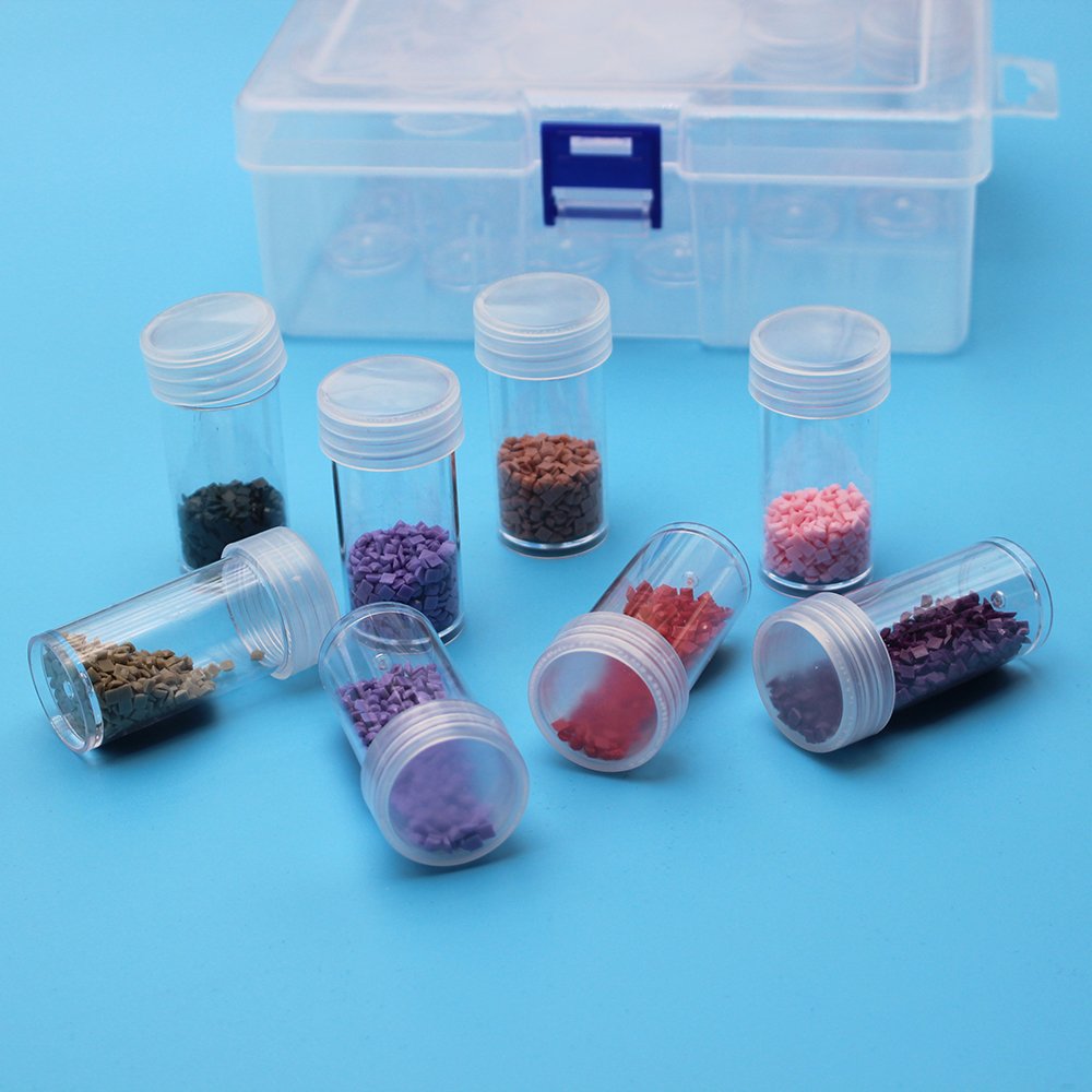 Diamond Painting Storage Box With 24 Plastic Bottles For Diamond Embroidery Accessories Jewelry Diamonds Storage Container