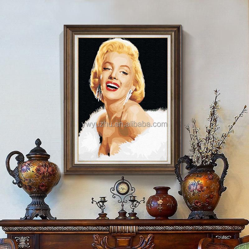 New YESCOM 16"x20" Diy Digital Painting Stretched Acrylic Paint By Numbers For Adults With Frame