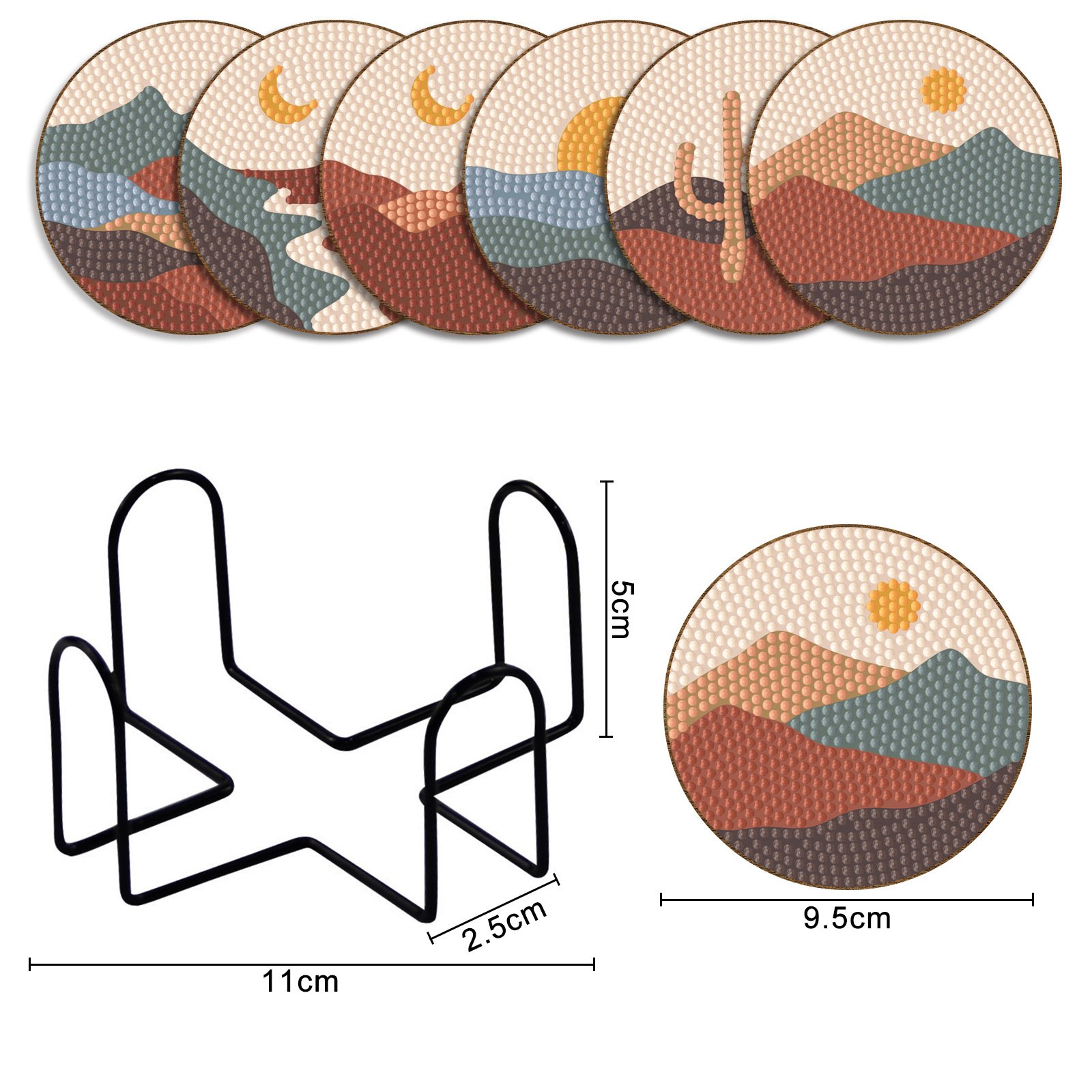 Wholesale DIY KIT coaster hobby kit High Quality 3D Custom Diamond sticker painting coaster