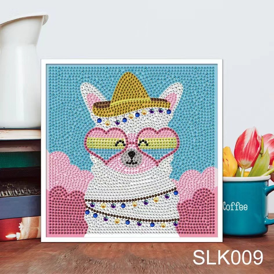 R-SLK001-012 Cute Unicorn Home Decor Paintings Canvas Picture Printing Framed Diamond Painting For Kids