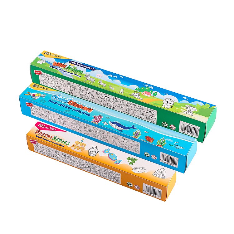 Children's Drawing Toy Long Custom New Design Painting Graffiti Wall Coloring Paper Scroll Kids Children Drawing Roll