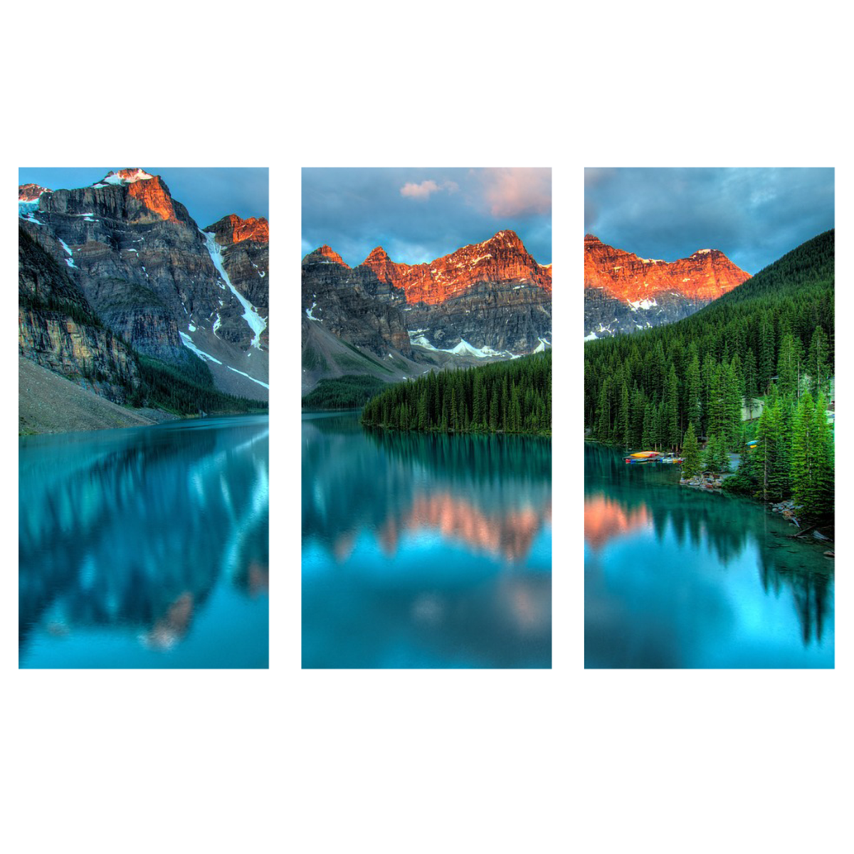 R-DP009 3 Panel Framed Home Decor Paintings Custom Wall Art Landscape Diamond Painting