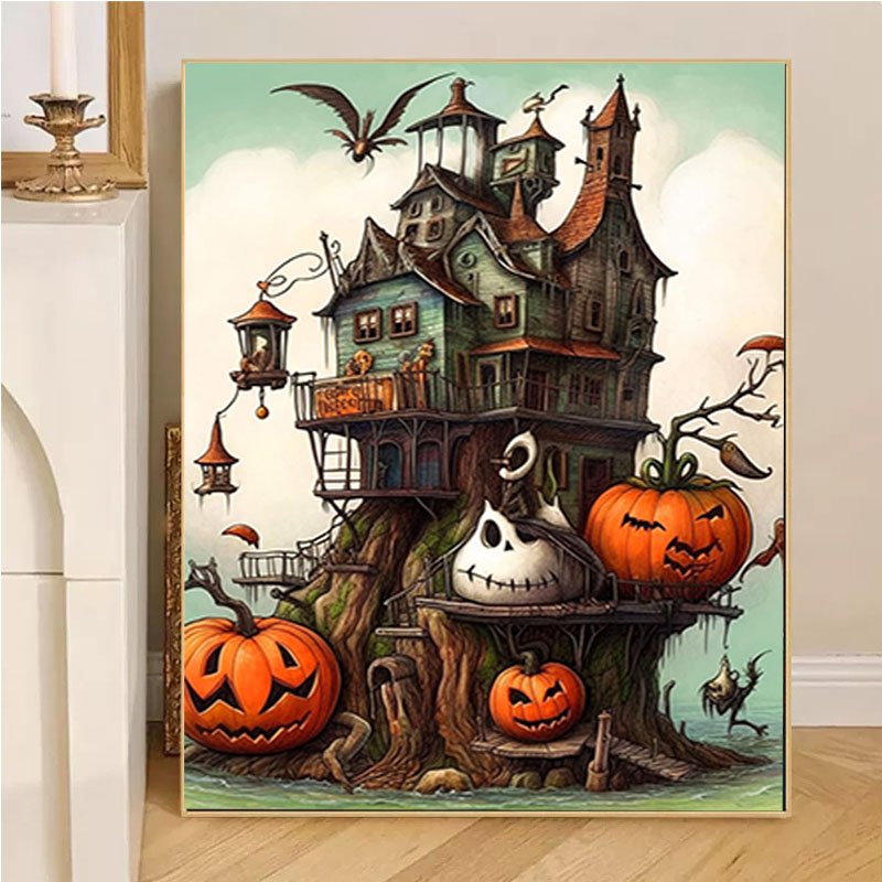 Halloween Pumpkin diamond dot painting Cross Stitch 5d diy diamond painting accessories Home Wall Decor