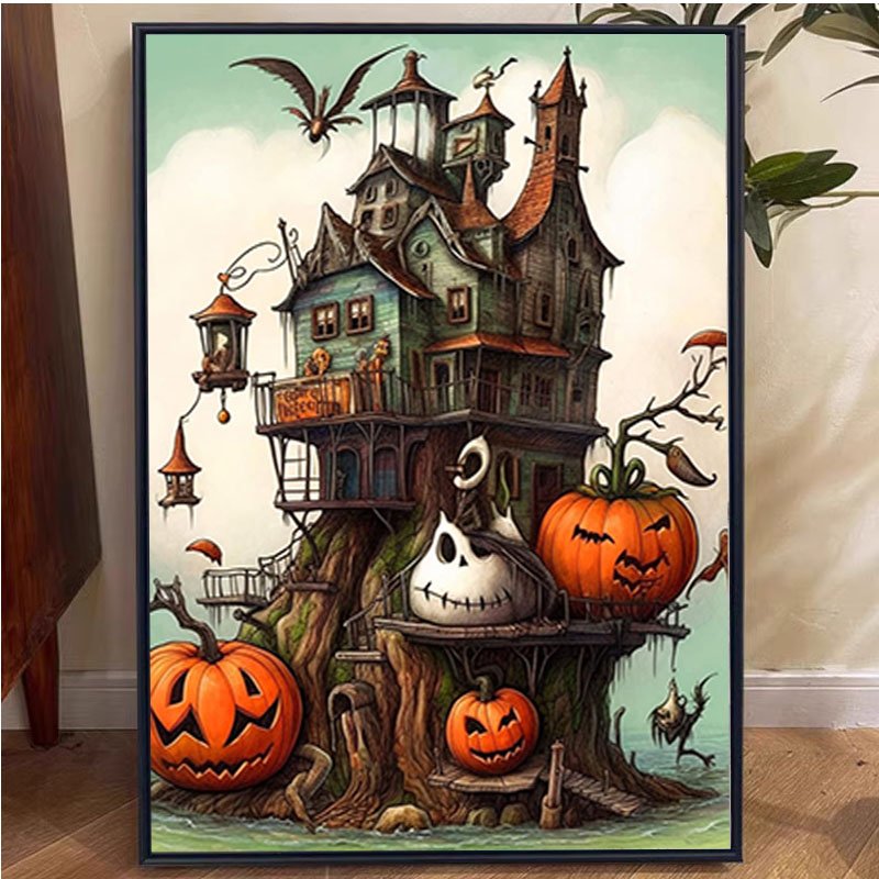 Halloween Pumpkin diamond dot painting Cross Stitch 5d diy diamond painting accessories Home Wall Decor