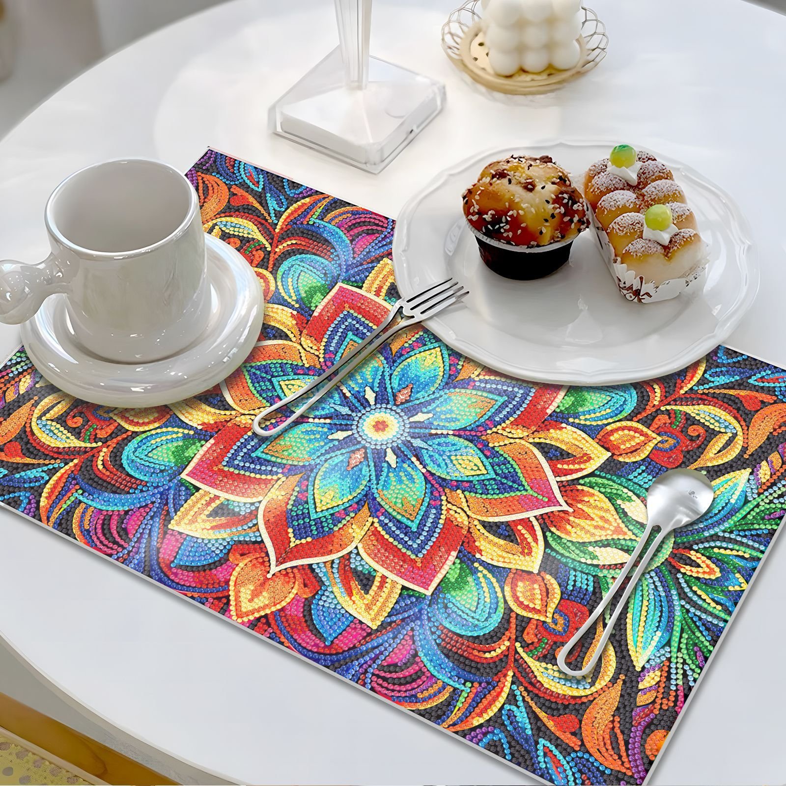 LS new Diamond painting Dining Plate mat Mandala butterfly placemat Diamond Decal painting craft