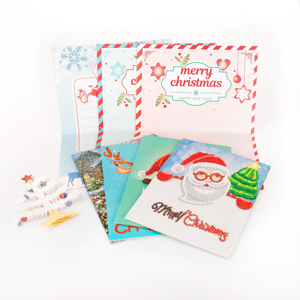 Diamond Painting Christmas Greeting Cards Cute Elk Greeting Cards 5d Diamond Painting handmade decoration greeting card