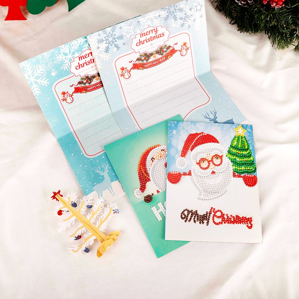 Diamond Painting Christmas Greeting Cards Cute Elk Greeting Cards 5d Diamond Painting handmade decoration greeting card