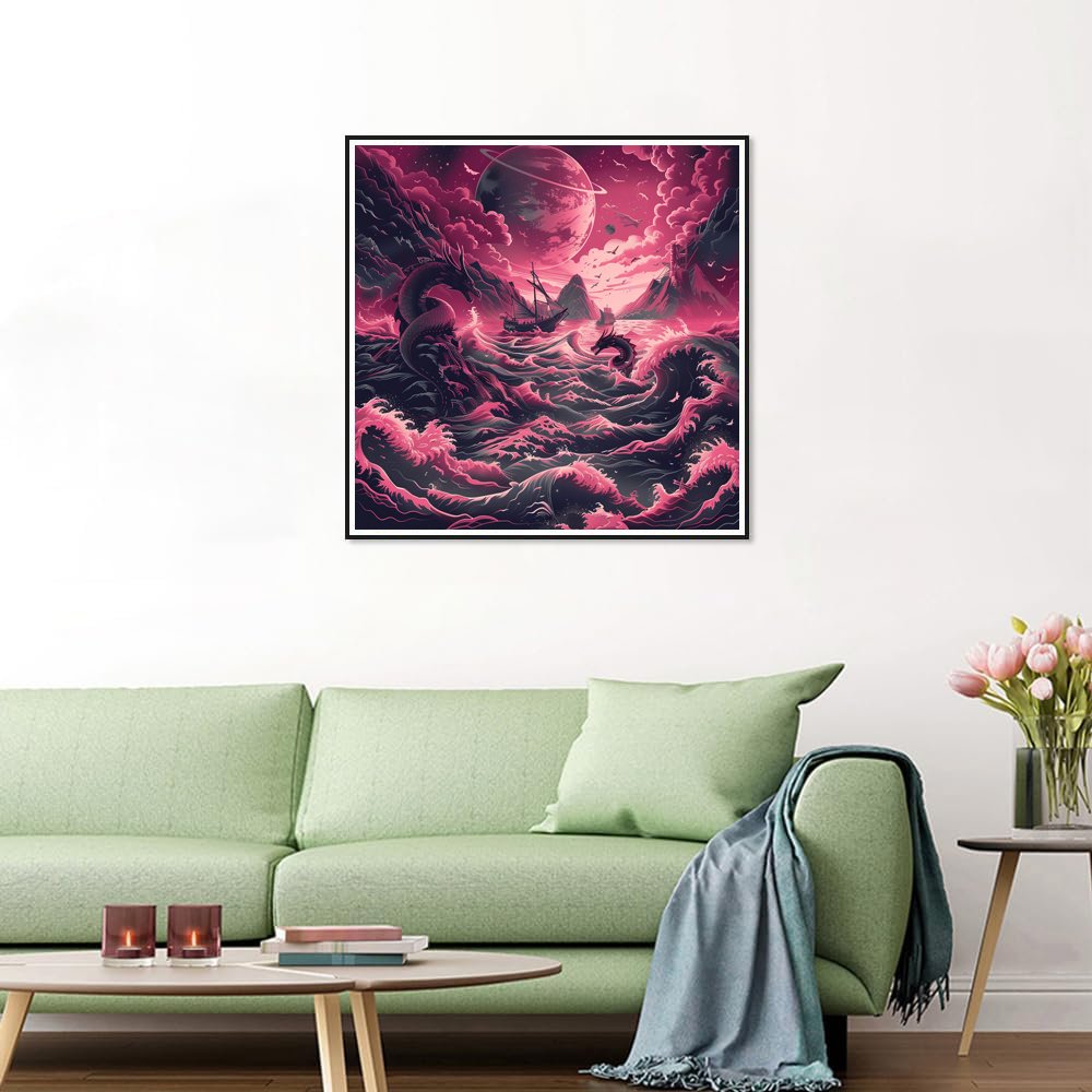 COOLEVE Classic 5D DIY Diamond Art Kit Modern Europe Landscape Flower Full Drill Printed Fabric Kids Home Use Square Patterns