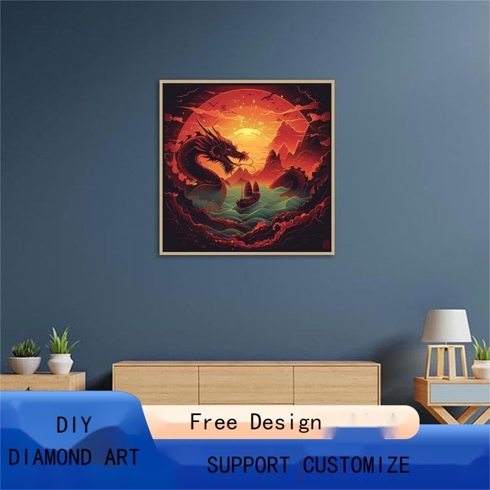 COOLEVE Classic 5D DIY Diamond Art Kit Modern Europe Landscape Flower Full Drill Printed Fabric Kids Home Use Square Patterns