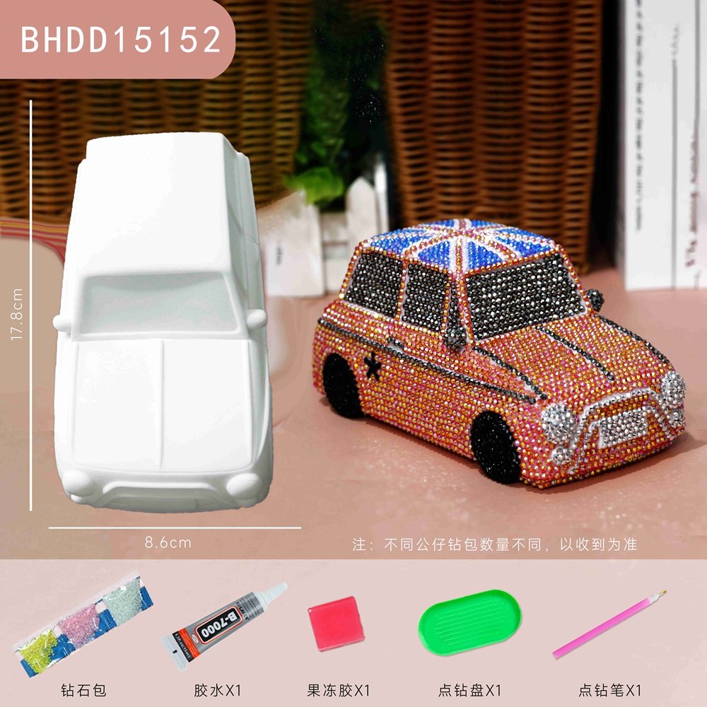 5D DIY Diamond Paining Doll Gift Crystal Orange Car Mosaic Embroidery Rhinestone Full Drill Gift For Girl Kid Home Decor
