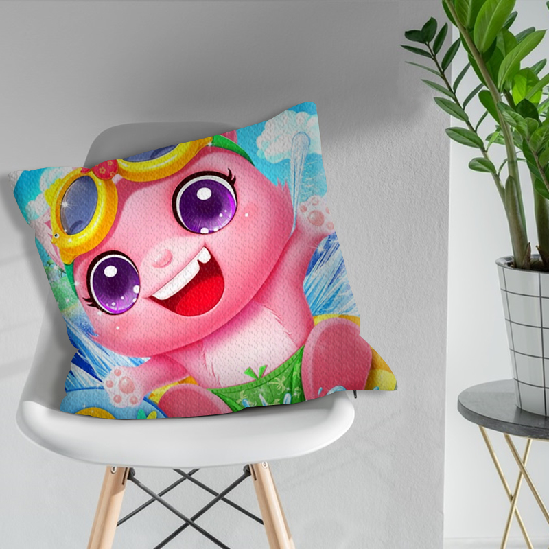 Fun Pet Waterpark 5D diamond painting pillowcase DIY round mosaic diamond painting cushion animal diamond painting